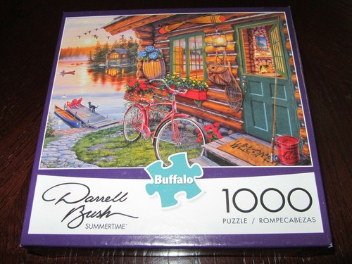 1000 Piece Jigsaw Puzzle Darrell Bush Summertime Lake Cabin - Picture 3 of 5
