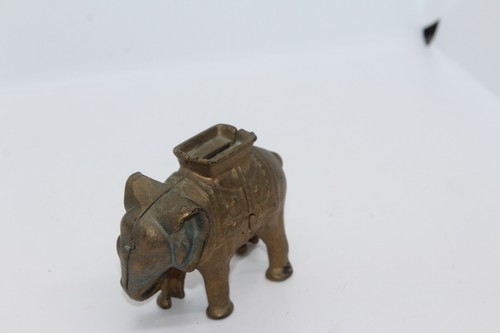 VINTAGE 1910's A.C. WILLIAMS CAST IRON ELEPHANT with HOWDAH BANK #3 - Foto 4 di 8