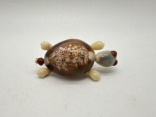 Vintage Shell Turtle Figurine Brooch Pin