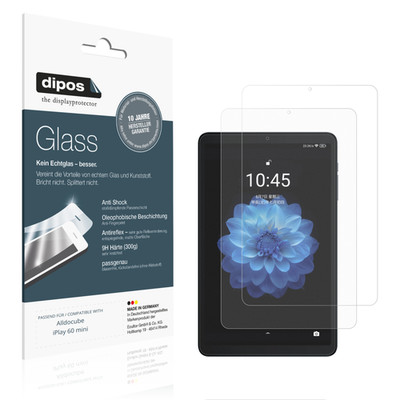 2x Schutzfolie für Alldocube iPlay 60 mini matt - Anti-Shock 9H Folie dipos