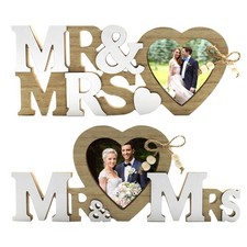 Mr  Mrs Wedding Photo Frame Love Wood Picture Frame Newlywed Engagement Gift