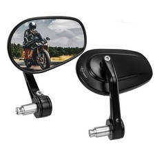 2x Motorrad Lenkerendenspiegel Lenker Spiegel E-Geprüft 7/8'' Aluminium DE DHK