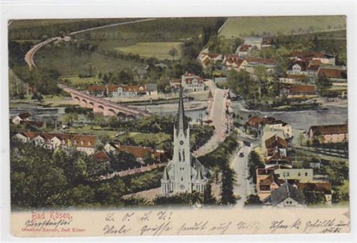 39060533 - 4803 Bad Koesen Bad Koesen gelaufen 1903. Rueckseite leicht