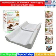 Contoured Waterproof Changing Pad with Safety Strap Comfort Security
