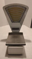 Vintage HOBART 2 Pound Candy Store Scale ~ White Enamel Double Sided ~ Very Nice