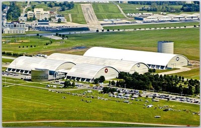 US Air Force Museum Wright-Patterson AFB OH Aerial View Postcard
