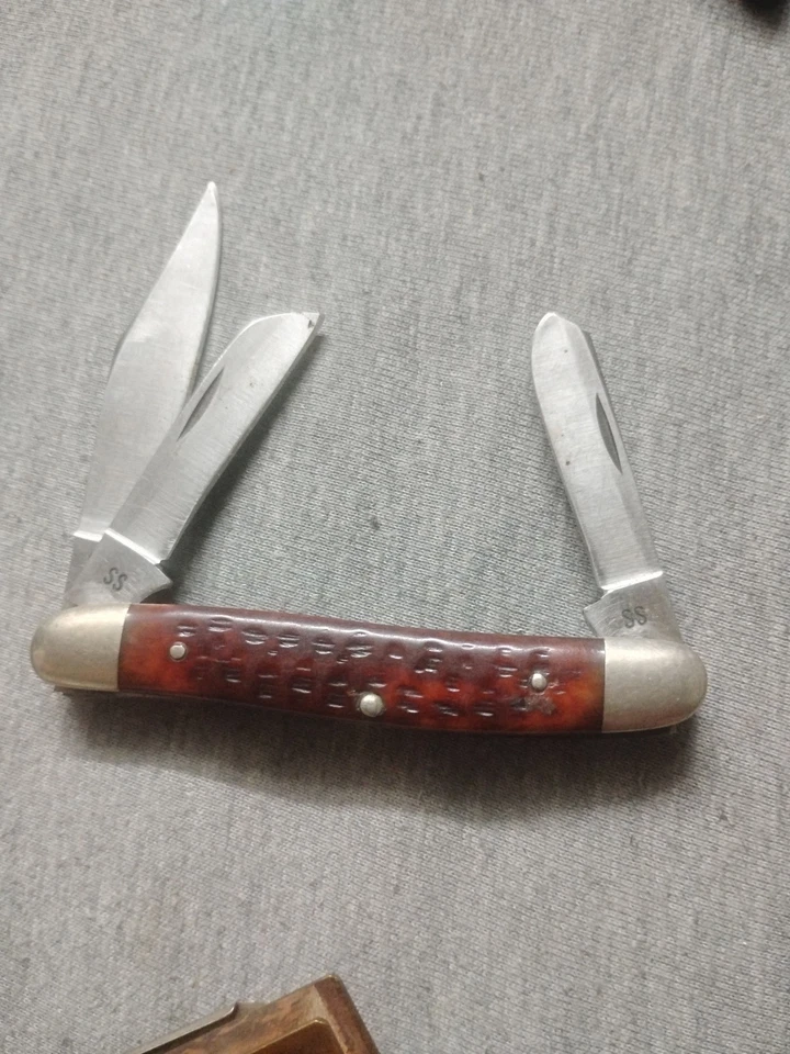 Case XX 6347 HP Stockman Knife Old 1970 10 Dot Jigged Bone Pocketknife - Image 2 of 2