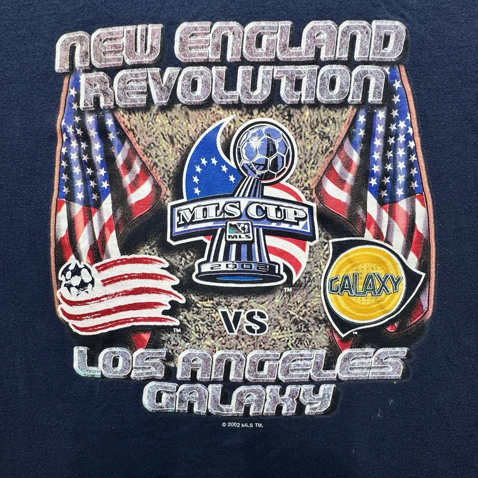 Vintage Los Angeles Galaxy 2002 MLS Cup T Shirt Locker Room Authentic Sz XL 1st - Image 2 of 4