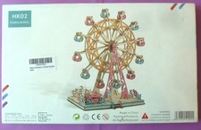 VKStar HK02 Ferris Wheel 3D Wooden Puzzle DIY Assembly Jigsaw  Desktop Decor