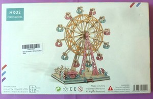 VKStar HK02 Ferris Wheel 3D Wooden Puzzle DIY Assembly Jigsaw  Desktop Decor