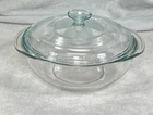 Vintage Clear Glass Pyrex 2 Quart Dish 024 w/Pyrex Lid