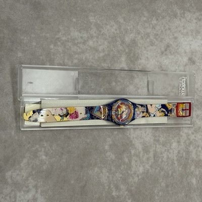 Swatch Sex Tease 34mm Blue Plastic Case with Blue Plastic Band