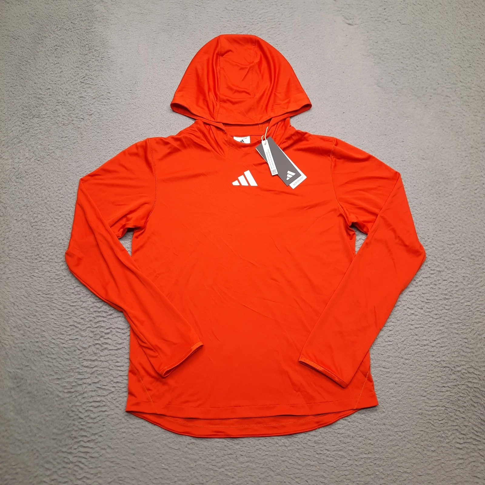 Adidas Hoodie Women's Small Orange Aeroready Lightweight Training Hooded HY0509