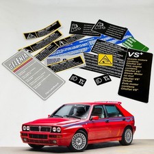 Lancia Delta Hf Integrale Restoration Warning Engine Stickers