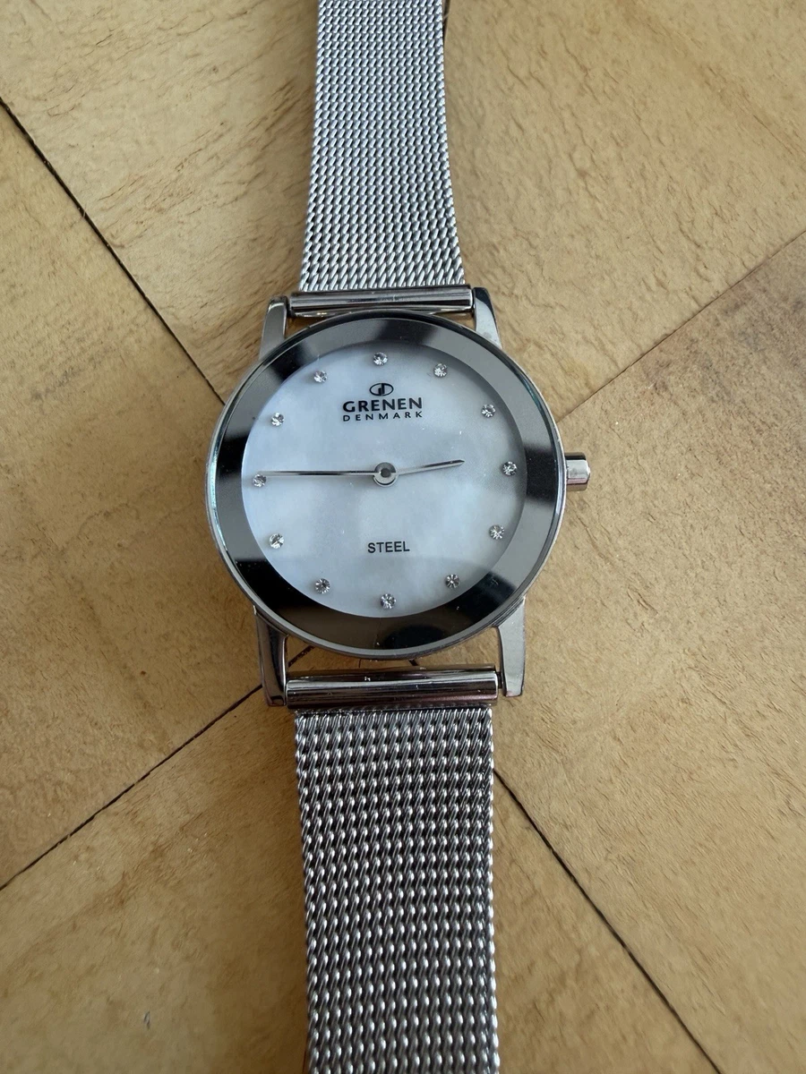 Women\'s Grenen Denmark Round Black Dial Crystal Marker Mesh Bracelet Watch 09 Skagen Grenen Women Quartz Wristwatches for sale | eBay main image 3