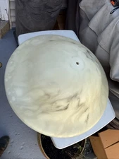 Faux Alabaster Resin Sterling Pendant Chandelier 27 1/2” Shade. Shade Only