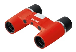 Raymay Fujii Binoculars, Free Focus, Roof Prism, 6x, Red, RXB374R