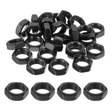 30Pcs M8x1x5mm Steel Hex Nuts, Nuts Fasteners, 14mm Width Black Zinc