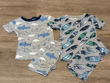 Little Boys Size 4T CARTER'S Short Sleeve Pants Pajama Sets Lot Of 2