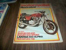 Motorcyclist Oct 1977 Suzuki GS400 Ducati 500 Sport Laverda 500 Alpina W. Villa