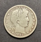 1901-S Barber Half Dollar, VG