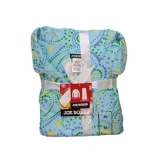 NWT Joe Boxer Womens Pajama Set 2Pc XL Blue Stars 100% Cotton Sleepwear 