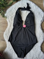 Accessorize Womens Halter Neck Shaping One Piece Swimsuit Size 12 Black 🖤