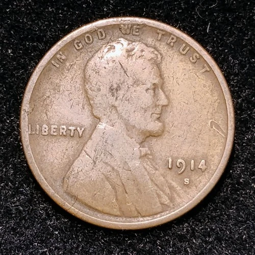 1914 S ~ LINCOLN WHEAT CENT ~ VG
