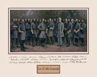 Lee & His Generals Poster 16" X 20" designed with autographs of all generals