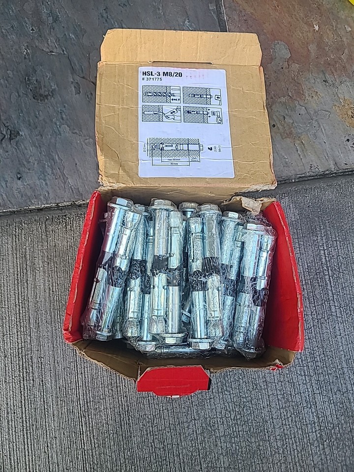 Hilti HSL3 M8/20 Anchor Bolts box of 36 eBay