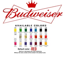 Budweiser Logo Vinyl Decal Sticker Window Storage Beer Breweriana USA Seller