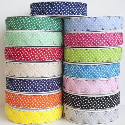 CRAFT CULT 30mm breit gepunktet Ric Rac Stempel Schrägband - 25m Rolle