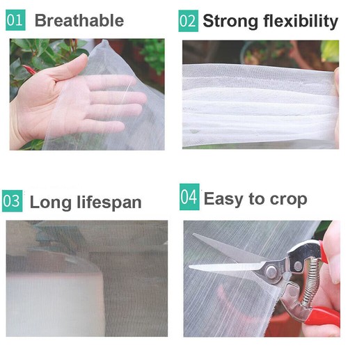 Pantalla de malla para ventana y puerta mosquitos mosquitos mosquitos mosquitos azul, blanco y gris de 1 metro - Imagen 4 de 20