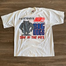 Vintage EP Racing Engines Big Dogs T Shirt Men’s XL Back Graphic USA Made FoL