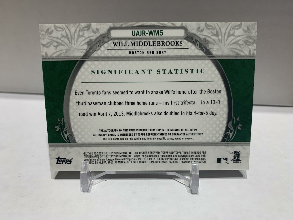 2013 Topps Triple Threads Autographed Patch Relic UAJR-WM1