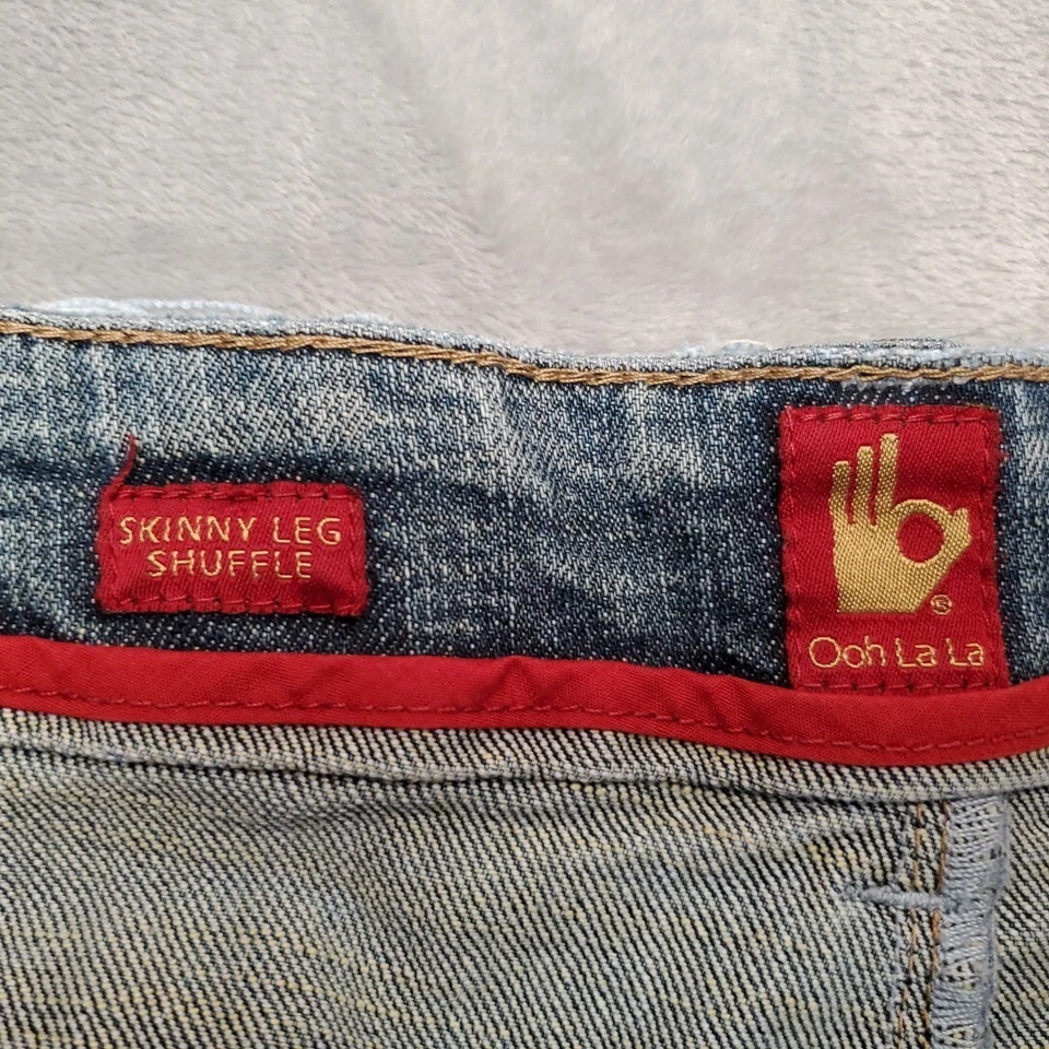 De Colección Sasson Falda Denim A Medida Para Mujer 34 Cintura Azul Jeans Grunge Y2K Envejecido Foto 4 de 4