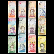 Lotto 12 Banconote Venezuela Set Bolivares Moneta Banconota Mondo Cartamoneta