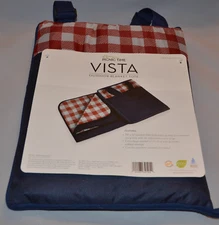 New! Picnic Time Vista Outdoor Blanet Tote - Blue Navy - Large 59x51" 