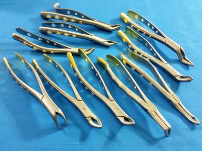SET OF 10 SPECIAL PATTERN DENTAL SURGERY EXTRACTING EXTRACTION FORCEP INSTRUMENT