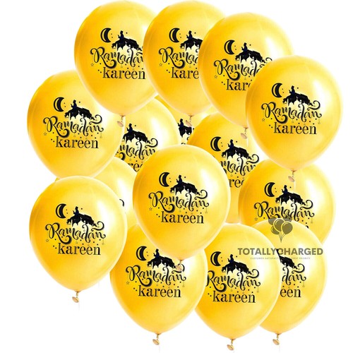 Islam Eid Ramadan Mubarak bedruckte Luftballons Wimpel Banner Kinder Dekorationen UK - Bild 6 von 21