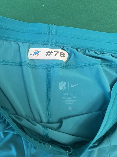 Miami Dolphins Shorts Men 3XL Aqua Nike Dri Fit Team Player Issue Laremy Tunsil - Picture 5 of 13