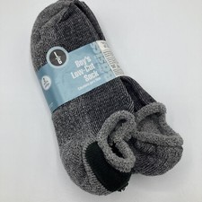 JCPenney Basics Boys Low Cut Socks 2 Pair Gray Black