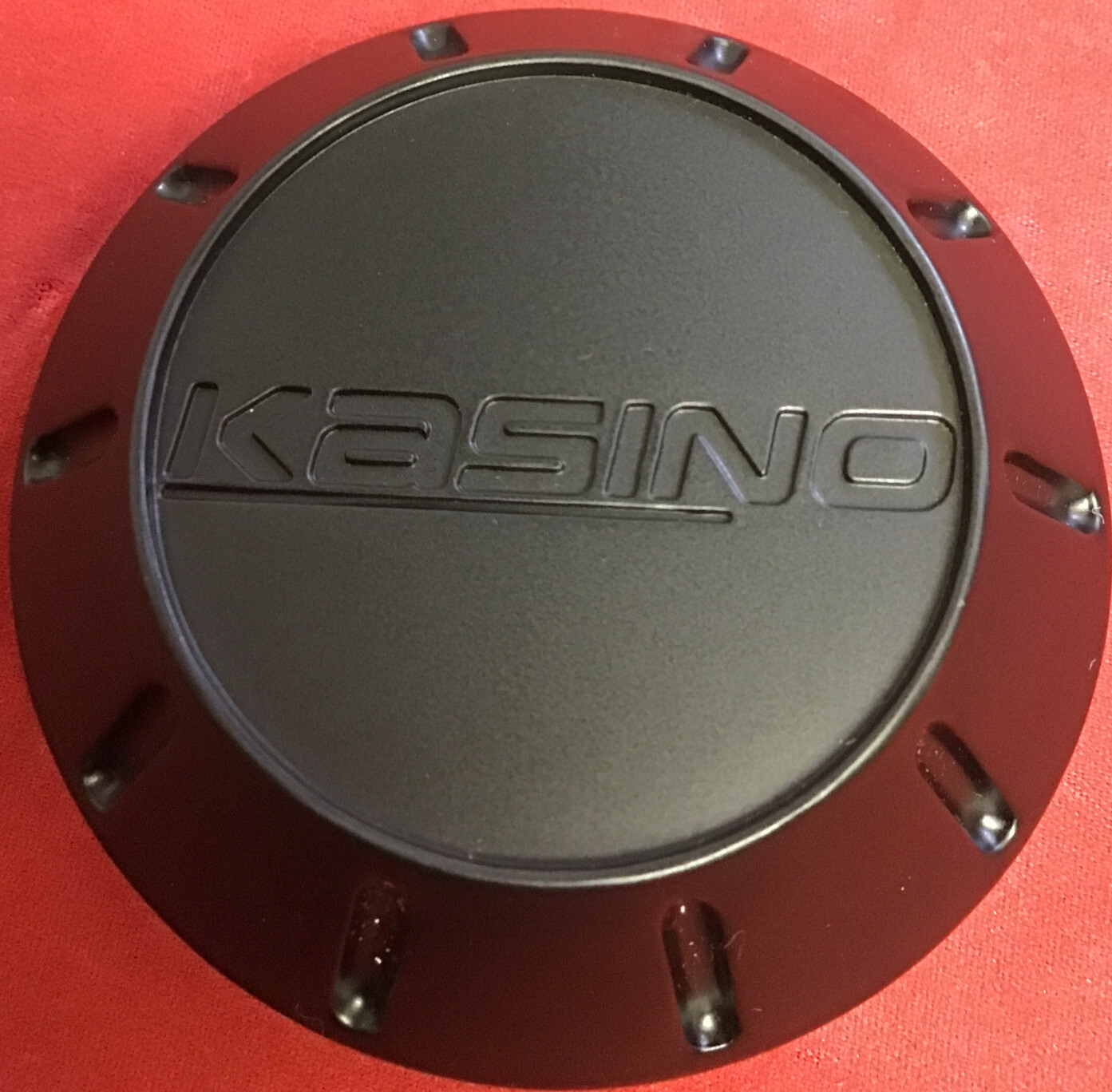 ONE NEW FLAT BLACK KASINO CENTERCAP PD-CAP71-P1035/LG1010-66 11588