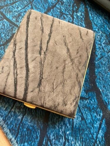 Dark Brown Suede/leather cigarette case, perfect pocket or handbag size - Picture 1 of 5