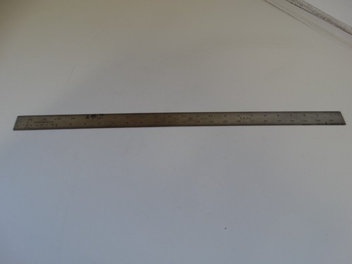 Starrett C375 -24" Steel Rule with Shrink Grads 3-16" to foot, 24" #2
