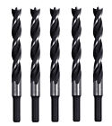 5Pcs 3/8" Wood Brad Point Drill Bit Set Woodworking Spur Point Wood Drill Bits