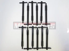  SB Ford Black Billet Tall T-Bar Valve Cover Hold Down Kit SBF 260-351 W Bolts