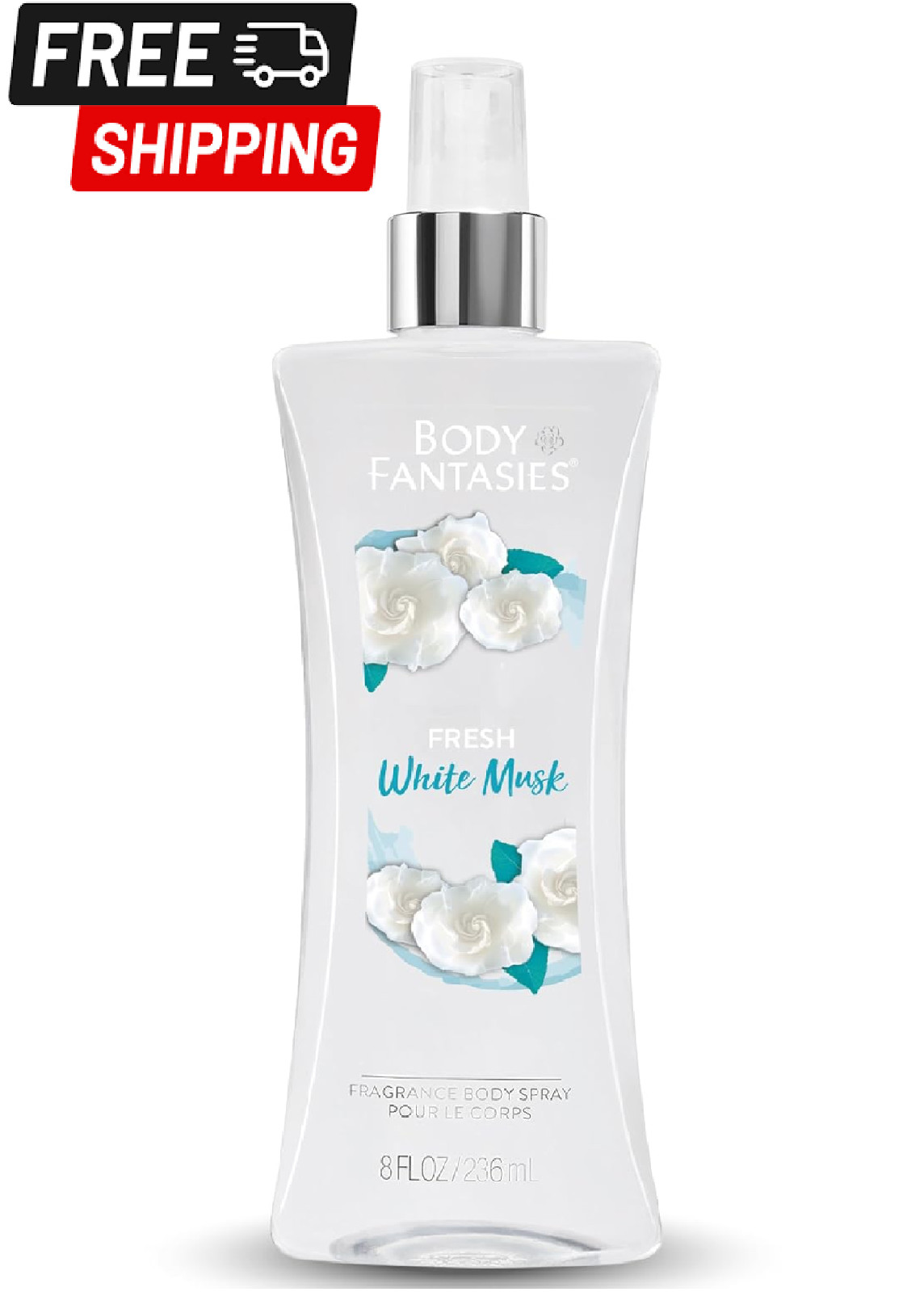 Body Fantasies Signature Fragrance Body Spray, Fresh White M