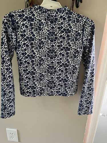 Girl's Gap Kids Rash Guard Long Sleeve Floral Print Size Large 10 - Picture 3 of 4