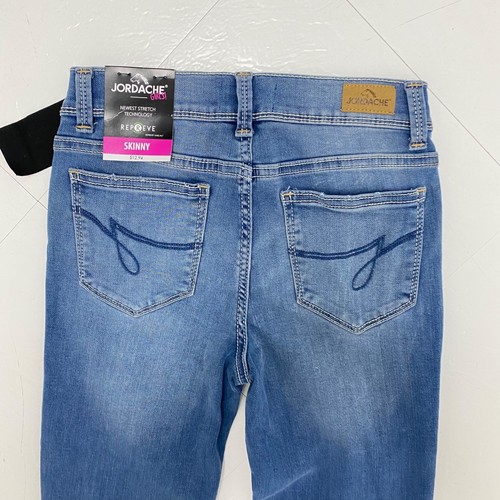 Jordache Girl's Medium Wash Stretch Comfort Skinny Jeans Size 12 - Picture 9 of 9